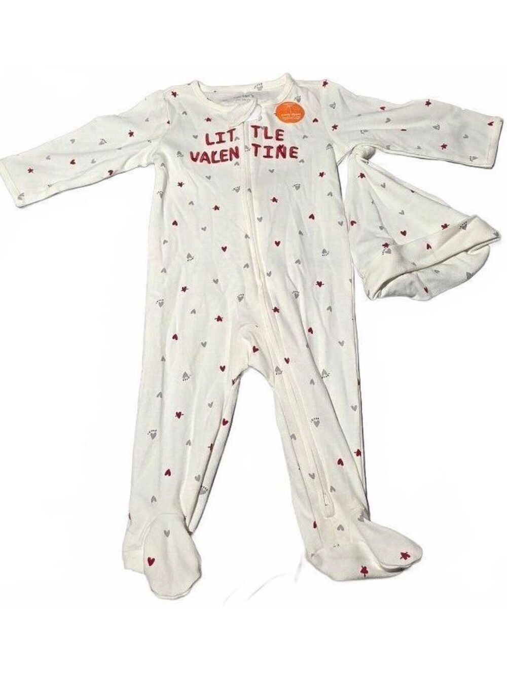 Carter's Little Valentine Baby Footed Pajamas 9M